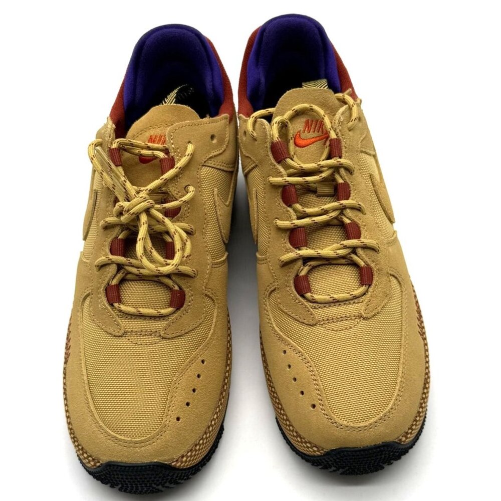 Nike Air Womens Running Sneakers Tan/Red/Purple Lace-Up Athletic Shoes Size 8.5